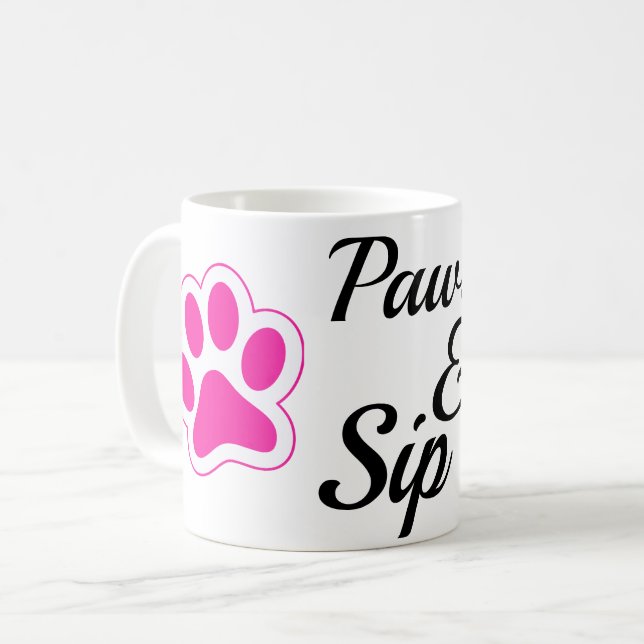 Paws and Sip Mug (Front Left)