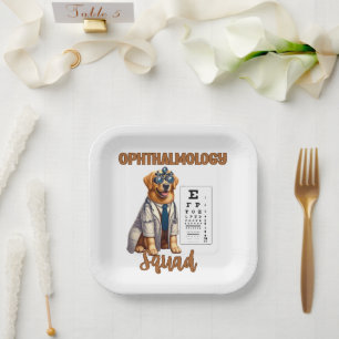 Paws and Vision Animal Ophthalmology Squad Paper Plate