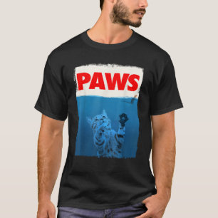 Paws Cat and Mouse Funny Cat Lover Gifts For Men W T-Shirt