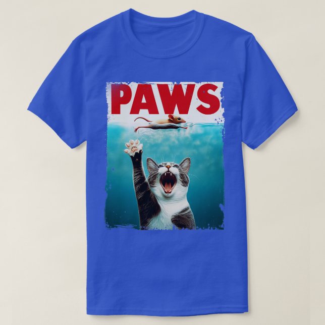 Paws Cat and Mouse Top Cute Funny Cat (Design Front)
