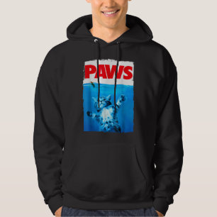 Paws Cat and Mouse Top, Cute Funny Cat Lover Parod Hoodie