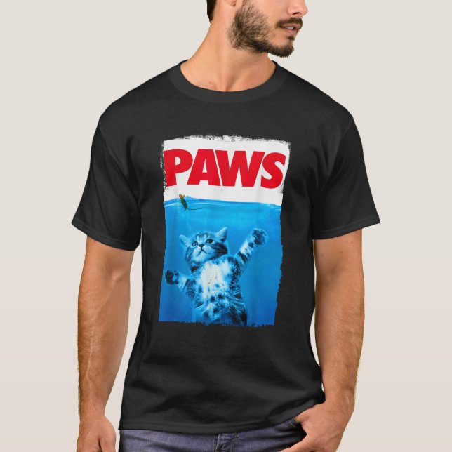 Paws Cat and Mouse Top Cute Funny Cat Lover Parody (Front)