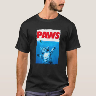 Paws Cat and Mouse Top Cute Funny Cat Lover Parody
