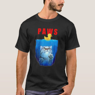 PAWS Cat And Rubber Duck Cute Cat Parody Op T-Shirt