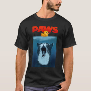 PAWS Cat And Yellow Rubber Duck Cute Kitten Cat T-Shirt