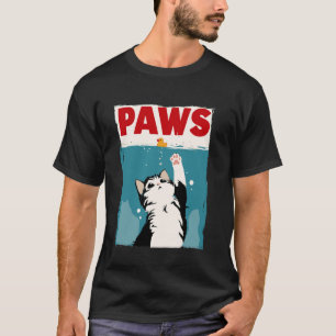 Paws Cat Novelty Graphic Men Kids Women Funny Cat T-Shirt