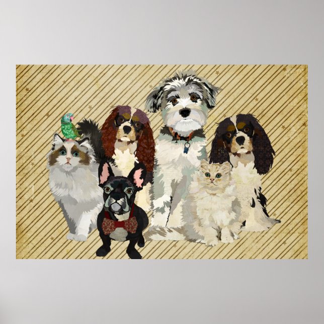 Paws, Claws & Feathers Art Poster (Front)