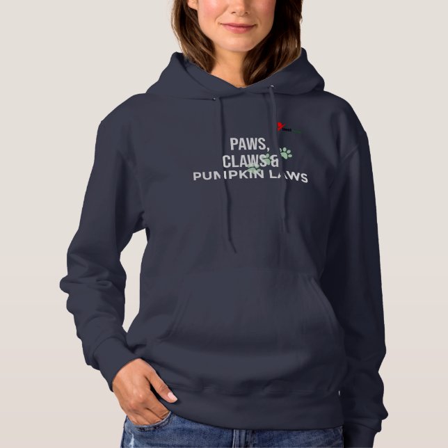 Paws, Claws & Pumpkin Laws – Funny Halloween  Hoodie (Front)