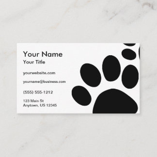 Paws Custom Colour Business Card