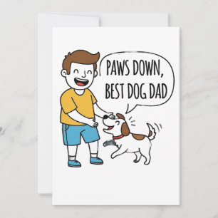 Paws Down, Best Dog Dad Father's Day Invitation