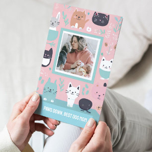 Paws Down Best Dog Mum Funny Mother's Day Card