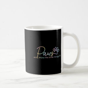 Paws Enjoy The Little Things Tie Dye Motivational  Coffee Mug