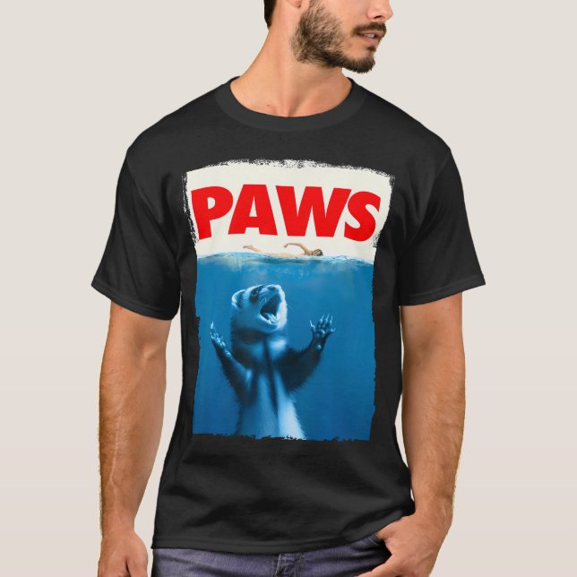 Paws Ferret Funny Ferret Lover Gifts For Men Women T-Shirt (Front)