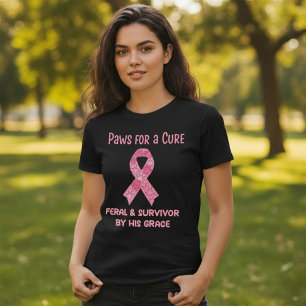 Paws for a Cure Feral & Survivor by His Grace Tri-Blend Shirt
