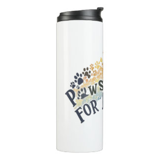 Paws for All – Rainbow Paw Print Unity Thermal Tumbler