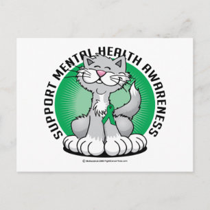 Paws for Mental Health Cat Postcard