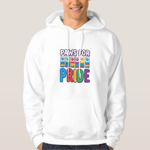 Paws for Pride Rainbow Paw Print Pet Lover Shirt_1 Hoodie