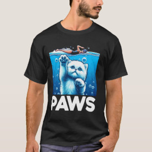 PAWS Funny Cat Kitten For Shark And Cat Lovers T-Shirt