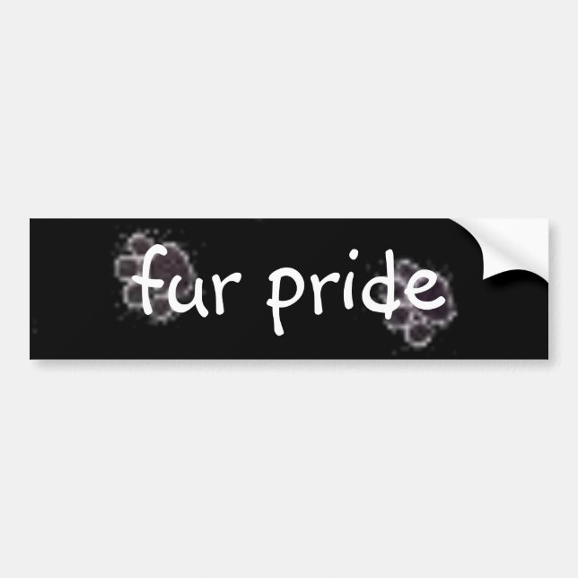 paws, fur pride bumper sticker (Front)