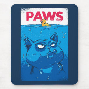 Paws Horror Movie Poster Spoof Mouse Pad