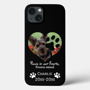 Paws in our Hearts Photo Pet Memorial,Custom iPhone 13 Case