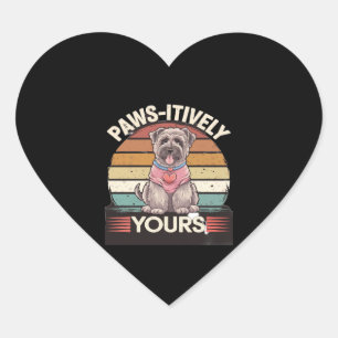 Paws-itively Yours Dog Heart Sticker