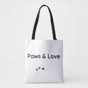 Paws & Love Pet Lover Tote Bag