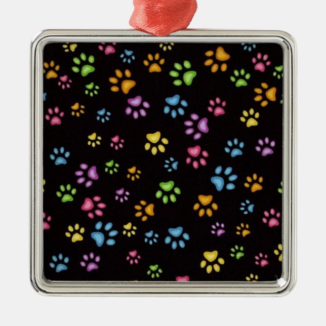 Paws Metal Ornament (Front)