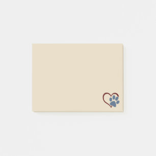 Paws n' Hearts Post-it® Notes 4 x 3
