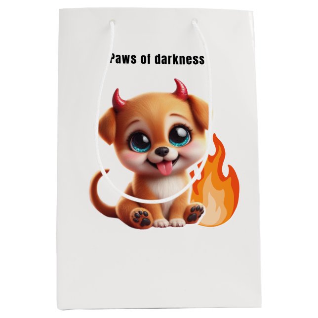 Paws of Darkness Fire Glow Dog Gift Bag (Front)