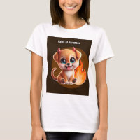 Paws of Darkness Fire Glow Dog T-Shirt