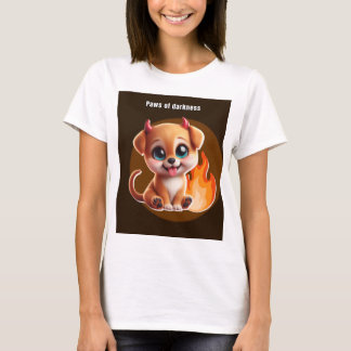 Paws of Darkness Fire Glow Dog T-Shirt