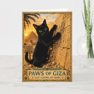 Paws of Giza (Black Cat) Card