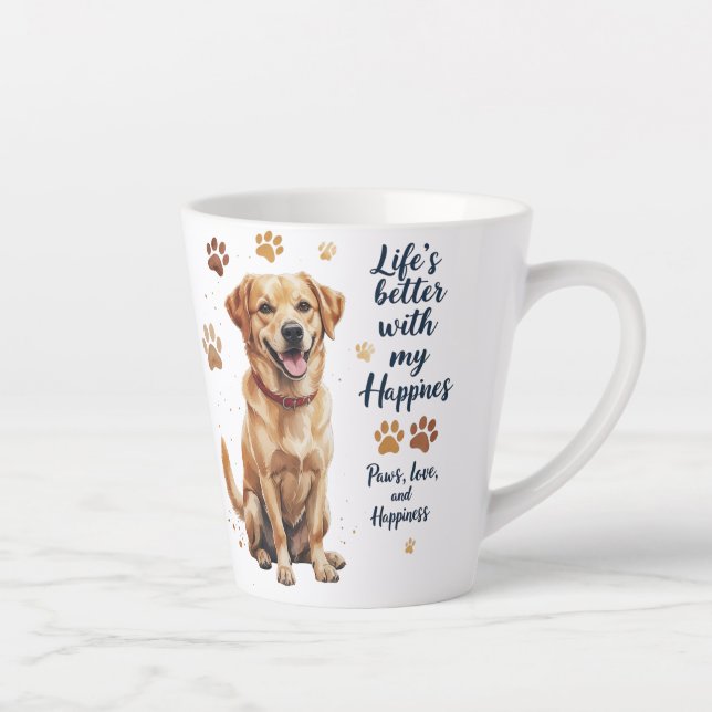 Paws of Joy Latte Mug (Right)