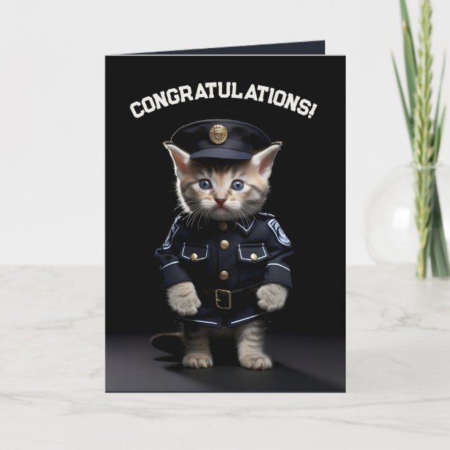 Paws of Justice Kitten Thank You Card (Front)