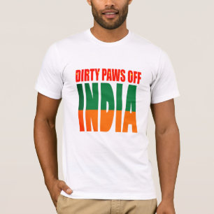 paws off india china india t-shirt design