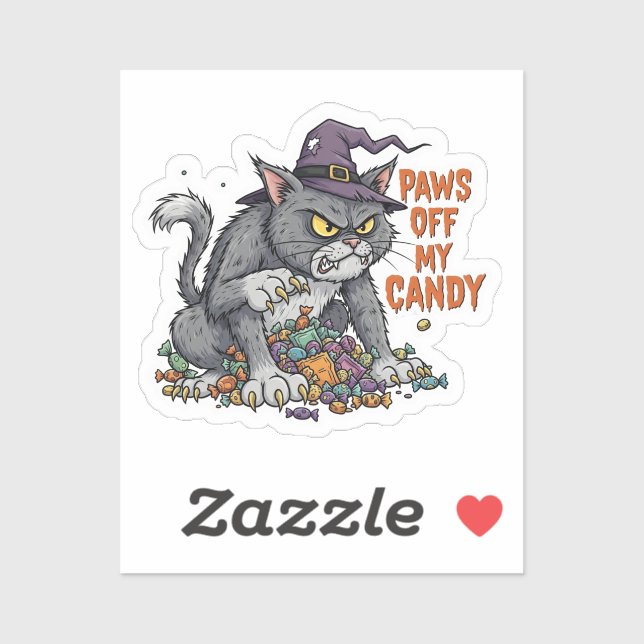 Paws Off My Candy – Fierce Halloween Cat  (Sheet)