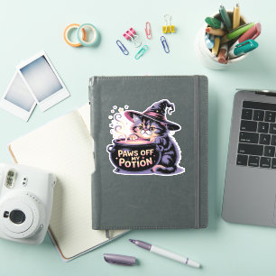 Paws Off My Potion, Kawaii Halloween Witch Cat Cla