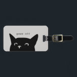 Paws Off Peeking Cat Funny Luggage Tag<br><div class="desc">Perfect for cat lovers,  warn fellow travelers not to take your suitcase with this funny luggage tag.</div>
