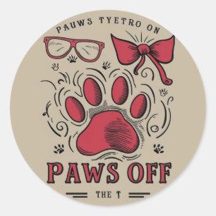 Paws Off Sticker
