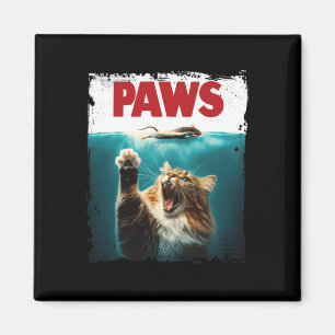 Paws Parody Cat Mouse Humourous Cat Chasing Mouse Magnet