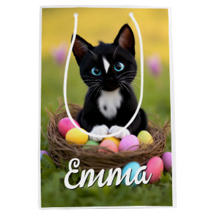 Paws, Pastels & Purrs: Felini’s Easter Nest Medium Gift Bag