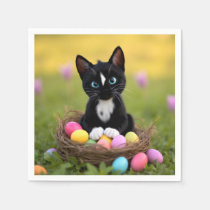 Paws, Pastels & Purrs: Felini’s Easter Nest Napkin
