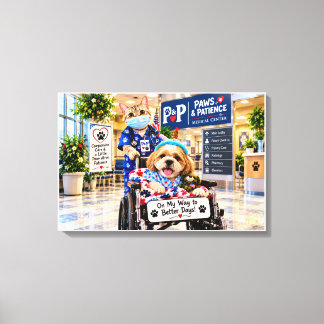 Paws & Patience Medical Centre | Cute Animal Hospi Canvas Print