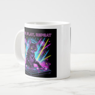 Paws Play Repeat DJ Cat Mug Music Lover Funny Gi