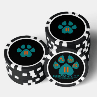 PAWS PLAYING CARDS POKER CHIPS