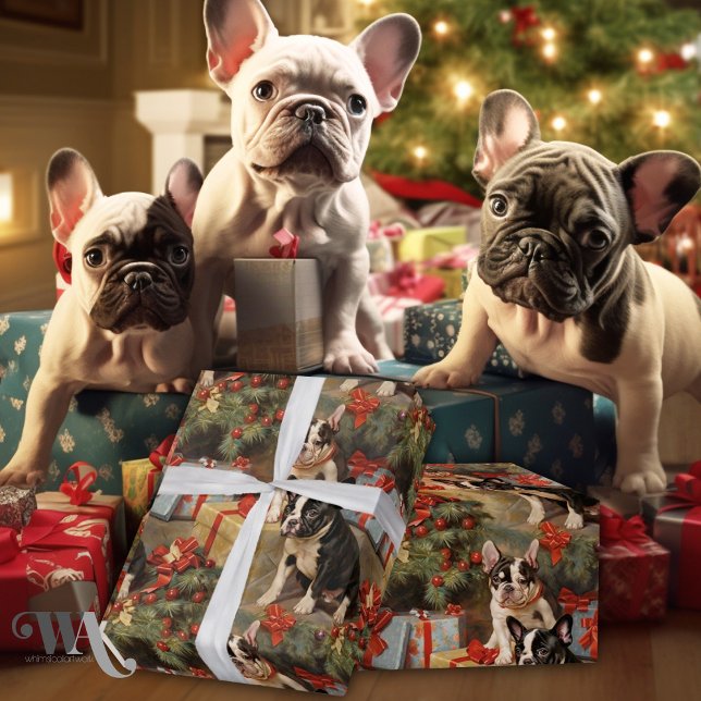 Paws & Presents French Bulldog Christmas Wrapping Paper (Creator Uploaded)