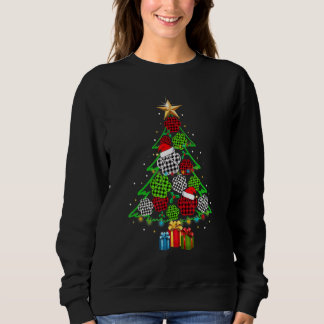 Paws Print Buffalo Plaid Red Christmas Tree Dog or Sweatshirt