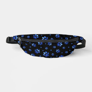 Paws print sparkle blue glitter, Bum Bags