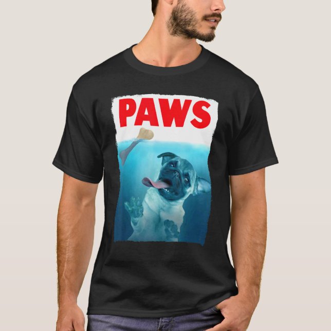 Paws Pug Dog And Bone Top  Cat  Parody (Front)